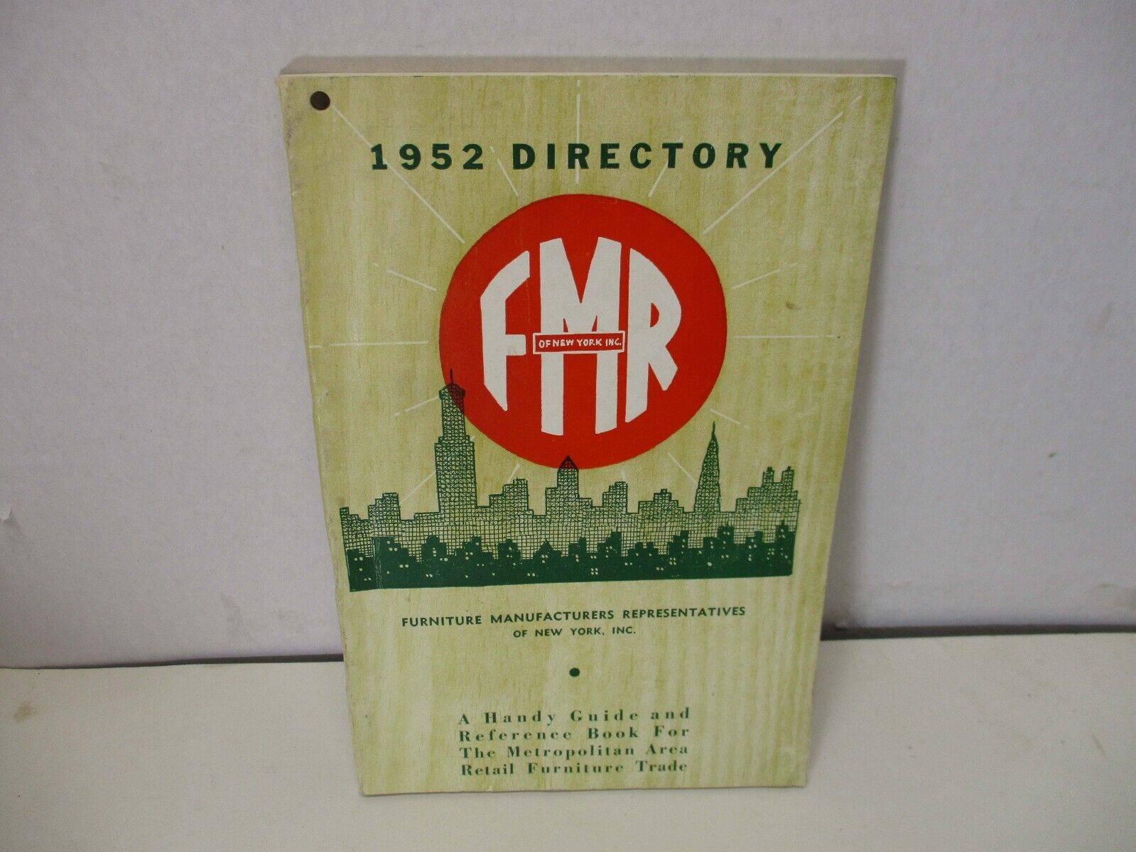 1952 Directory Fmr Furniture Manufacturers Representatives Ny