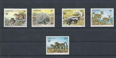 Lesotho 1977 Mnh Wwf Wild Animals Set See