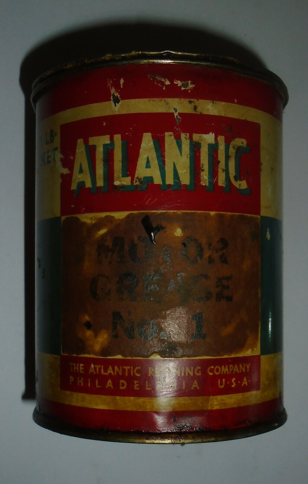 Atlantic 1 Lb. Motor Grease No.1 Opened Can