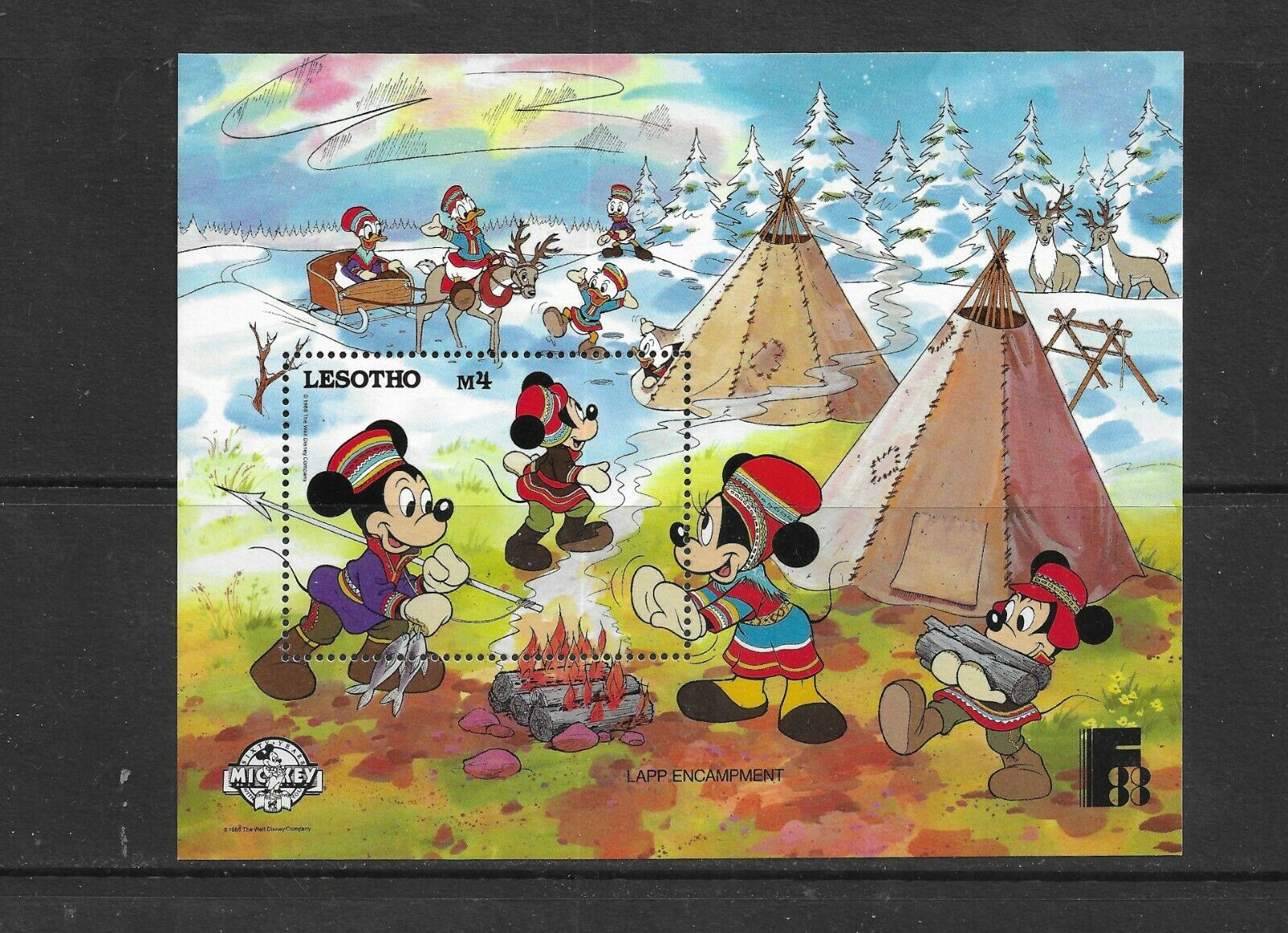 Hick Girl- Mint Lesotho Souvenir Sheet   Disney  Mickey & Friends      A1