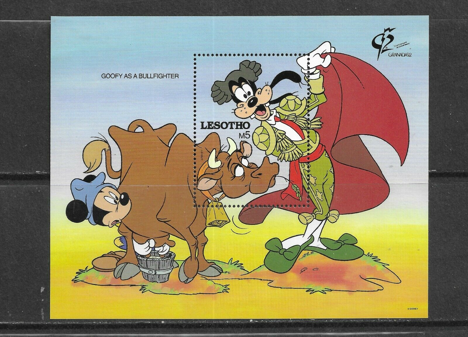 Hick Girl- Mint Lesotho Souvenir Sheet   Disney  Mickey & Friends      A1