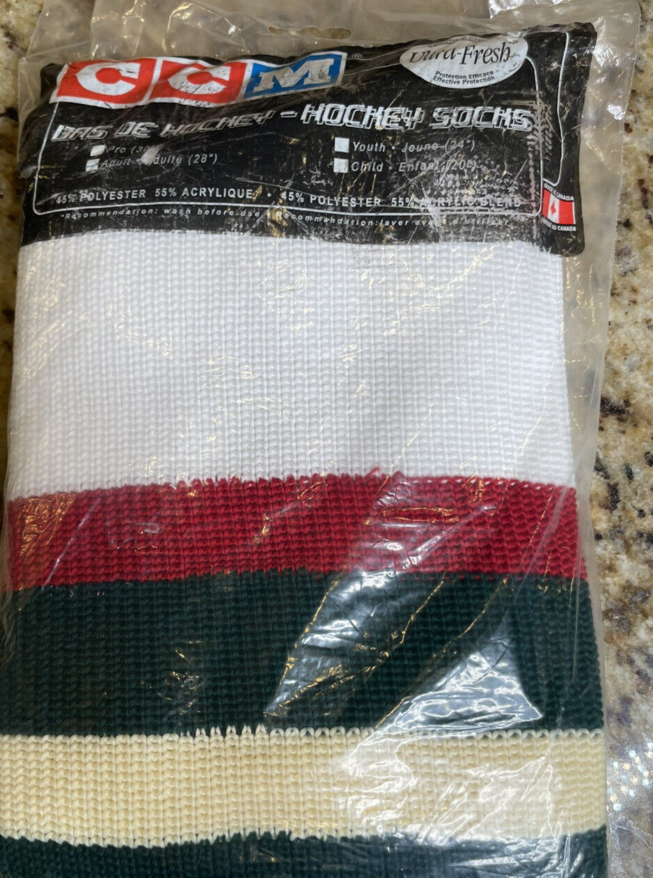 Brand New~ Ccm ~~hockey Socks~ White~ $12.99~ Senior~