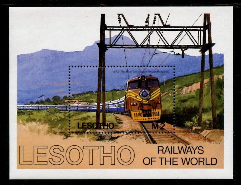 Le Sotho 458, 1984 Trains (the Blue Train), S/s Of 1, Mnh (le003)