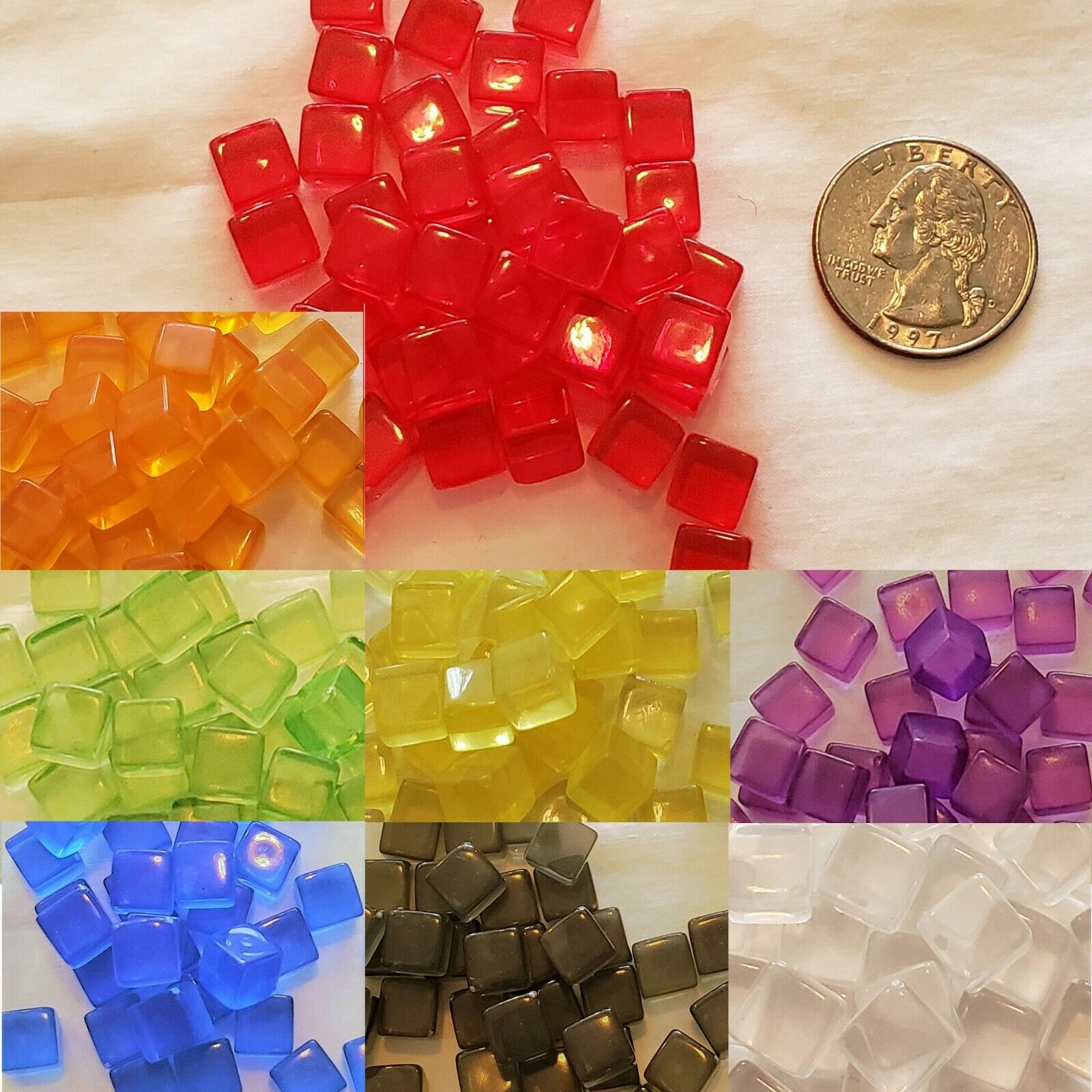 Board Game Cubes 8mm - Plastic Tokens - Euro Meeple Pieces - $3 Ships All