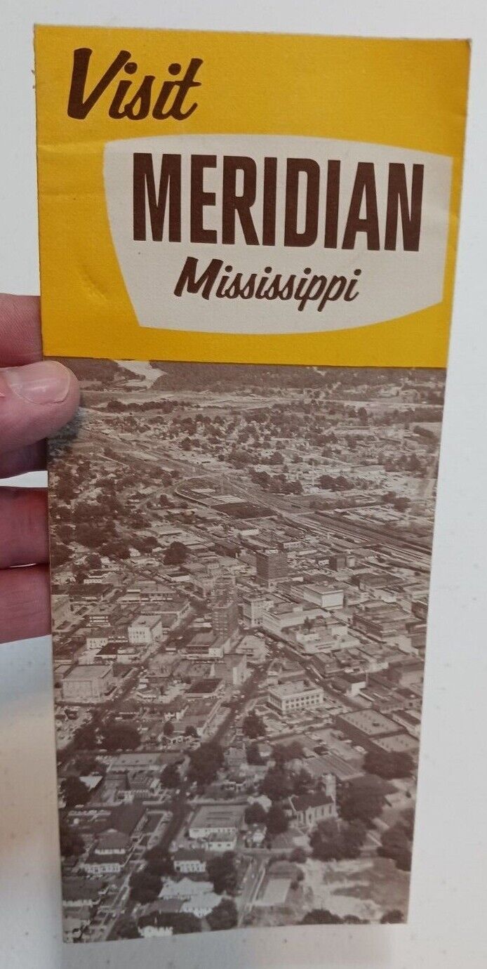 Vintage Visit Meridian Mississippi Brochure 1950's? S H Hairston Rare