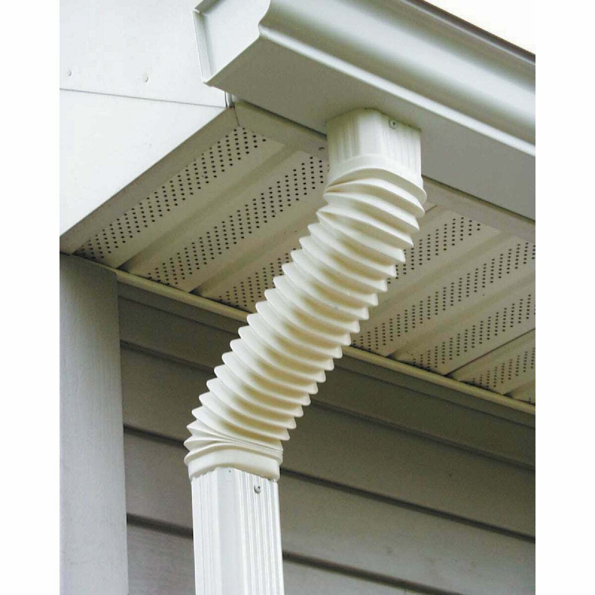 Amerimax 2 X 3 In. Plastic White Front Or Side Downspout Elbow 37084