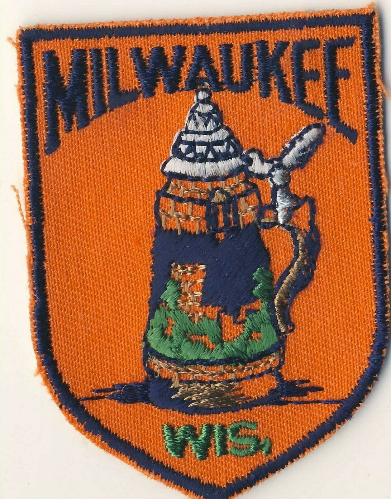 Milwaukee Wi Wisconsin 2.75" Souvenir Tourist Patch Beer Stein