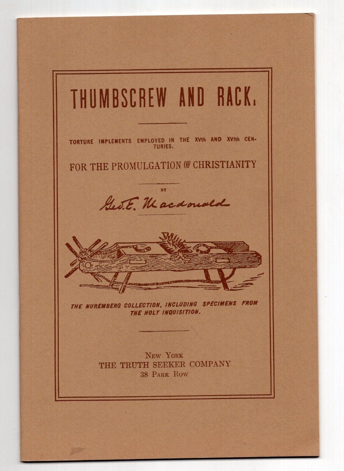 Vintage Booklet, Thumbscrew & Rack, Early Torture Implements