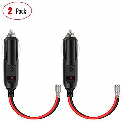 Nilight 10028w 2 Pack Cigarette Lighter Male Plug With Leads 10amp Fuse With ...