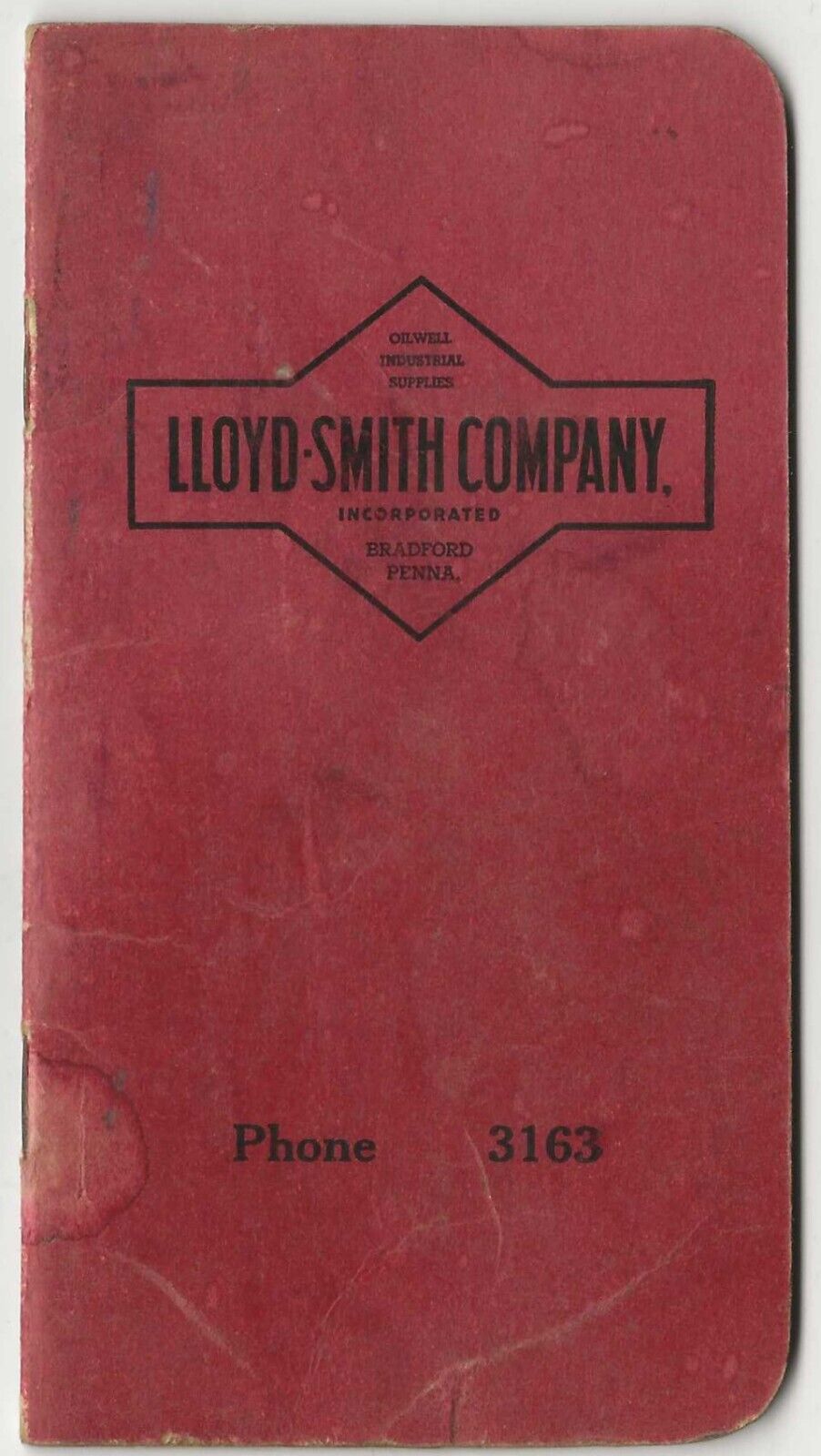 Lloyd-smith Co-bradford, Pa-motors-drilling/fishing Tools-antique Memo Booklet