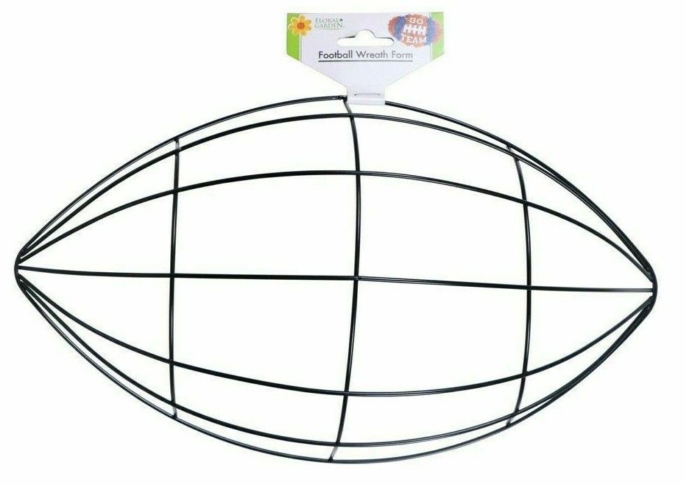 3 Football Shaped Wreath Frame 12" Metal Wire Frame Deco Arts & Craft