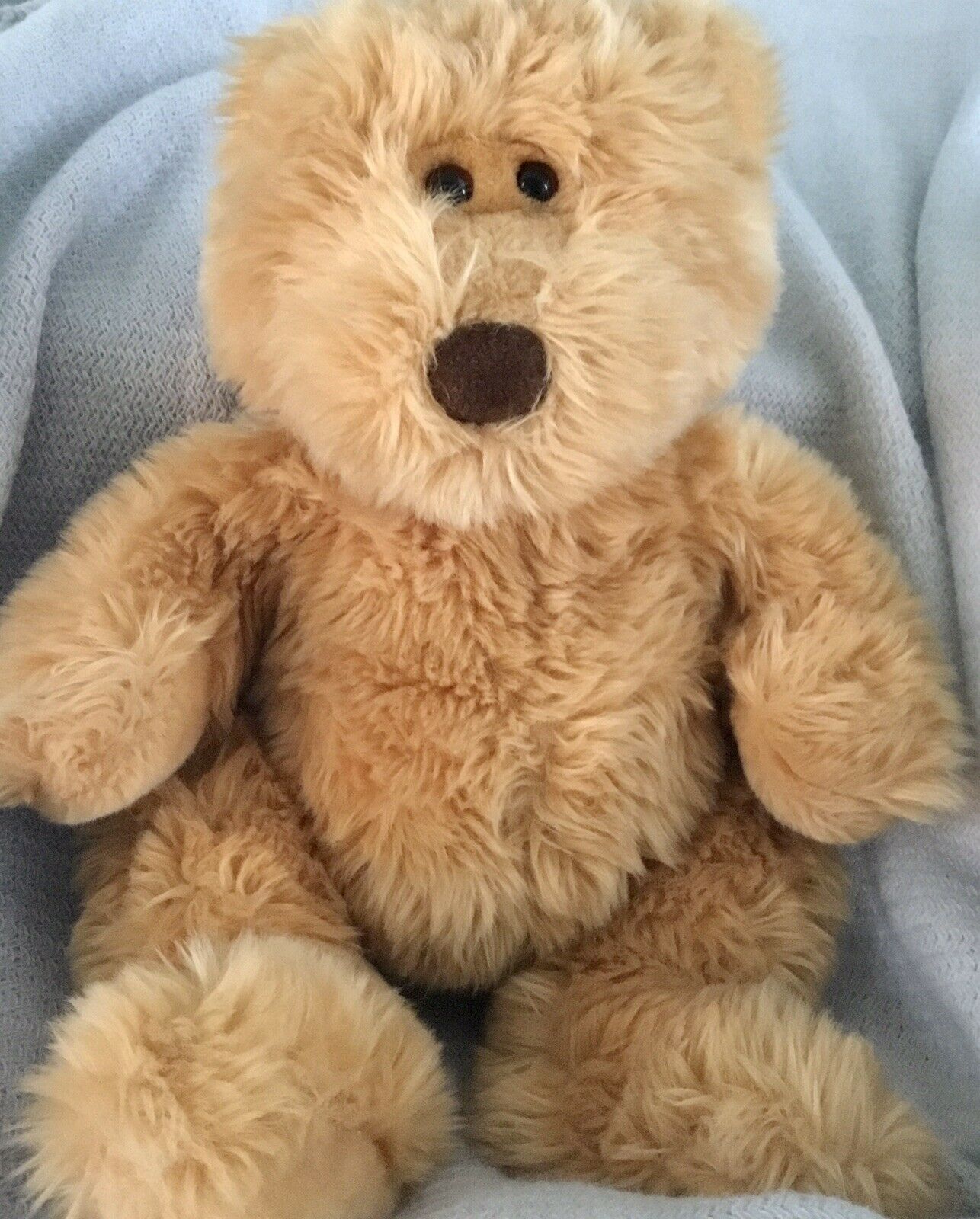 Toys R Us Animal Alley 2000 Teddy Bear 15” Tan Beige Brown Plush Stuffed