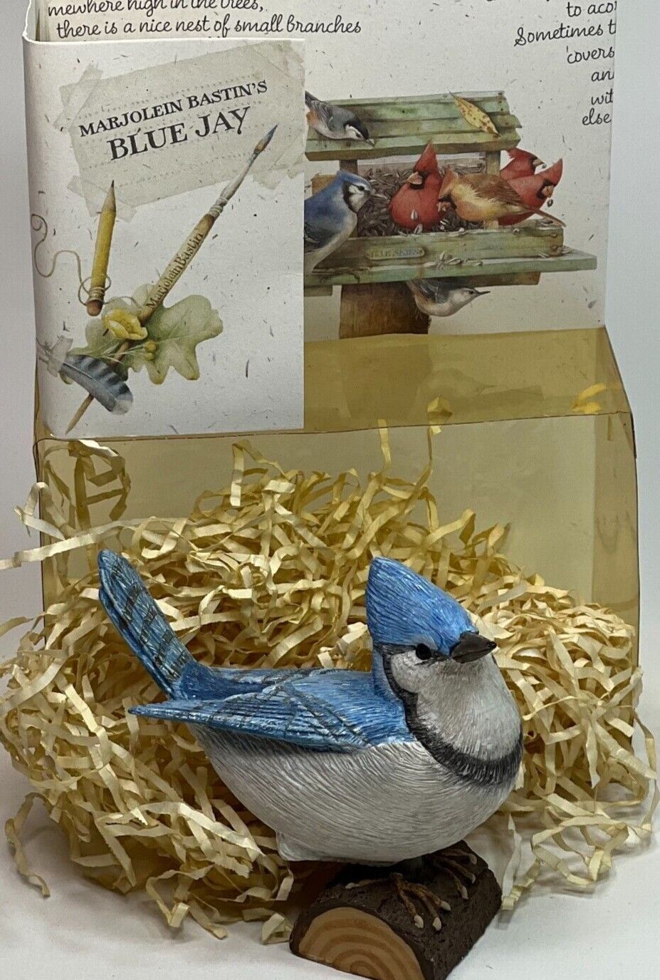 Vintage Marjolein Bastin Blue Jay Figurine ~ Birds At My Window Collection