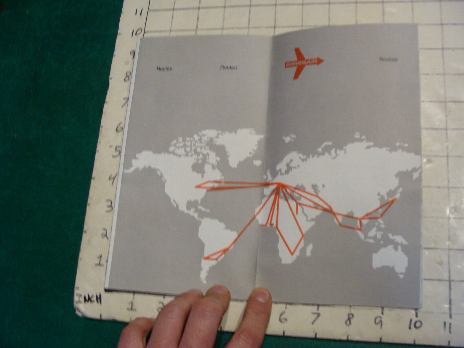 Vintage Travel Item: Swissair-- Routes Maps, 14 Pages