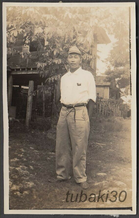 G3 Ww2 Philippine Campaign Japan Army Photo Soldier In San Narciso Village 1942