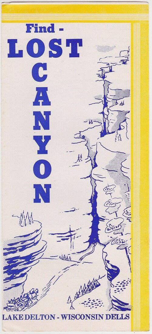 1950's Lost Canyon Lake Delton Wisconsin Brochure