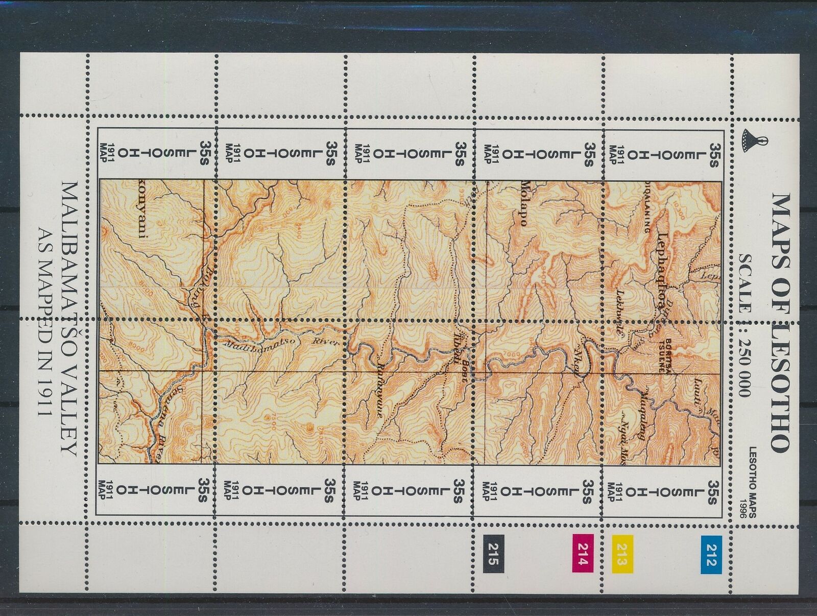 Lo24372 Lesotho Maps Cartography Good Sheet Mnh
