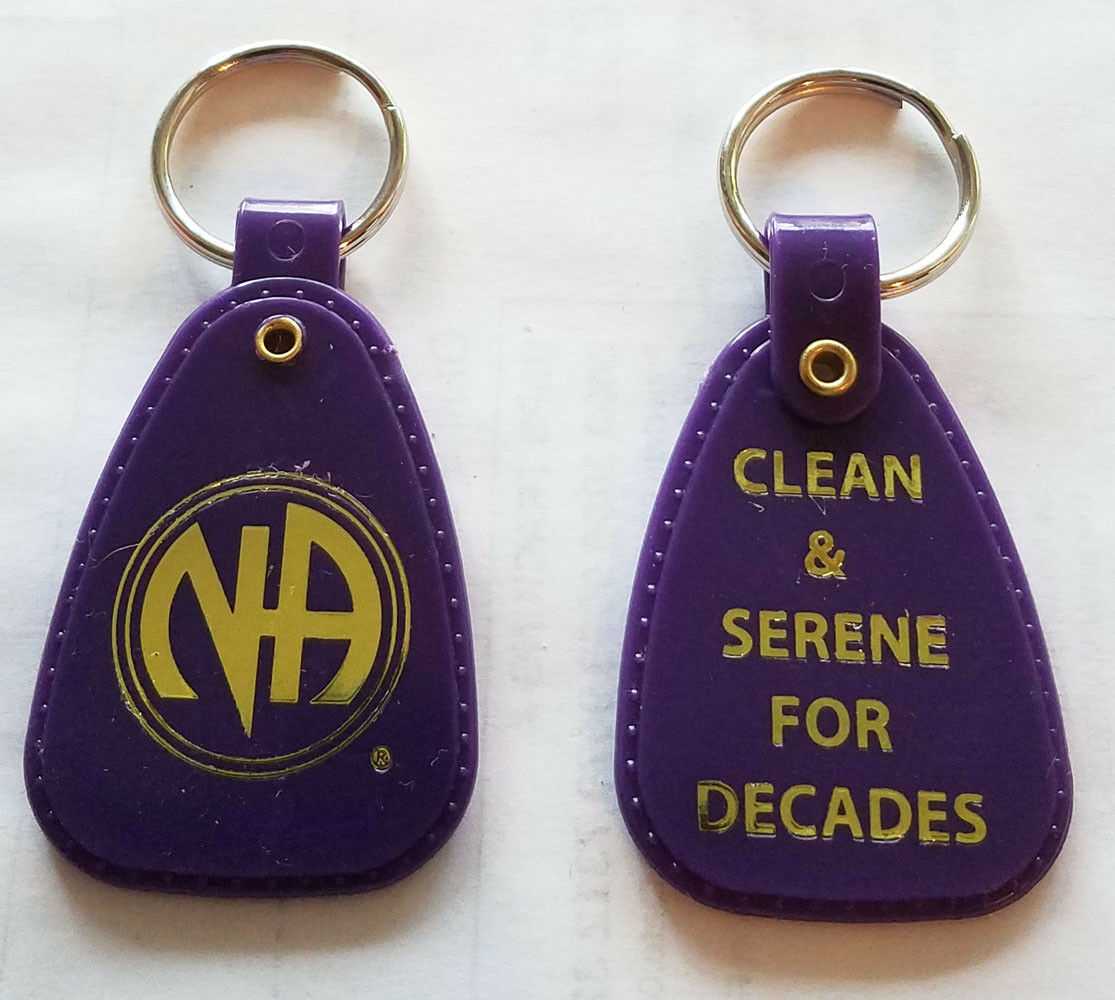 Narcotics Anonymous - Na - Decades  Purple  Key Tag - 20+ Yr Clean