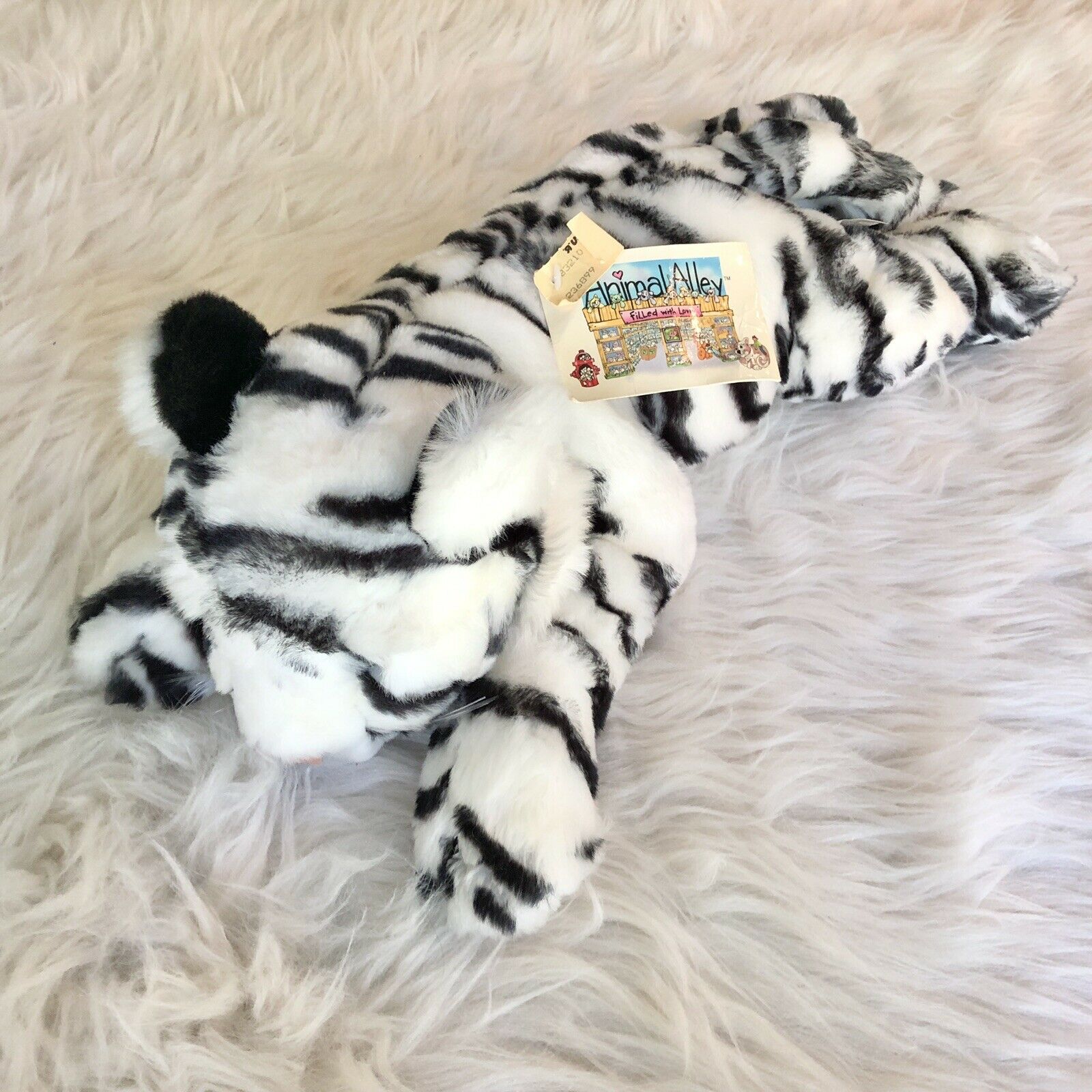 Vintage Animal Alley Toys R Us White Tiger Plush Stuffed Animal Safari 18" Nwt