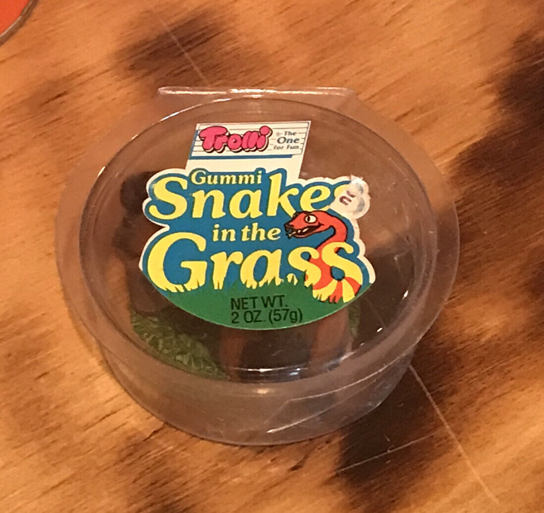 Vintage Trolli Gummi Snakes In The Grass Candy Container Rare 90’s Snakes Inside