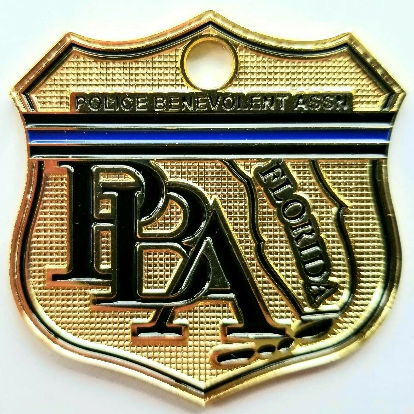 Florida Blue Line Law Enforcement Police Supporter Car Shield License Plate Pba