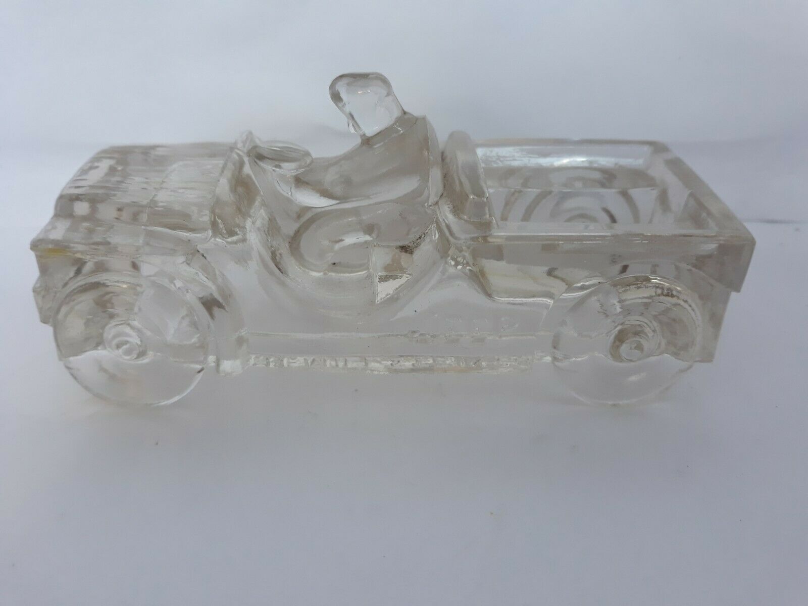 Vgt. Jeep Willy-overland Glass Candy Container J.h Millstein