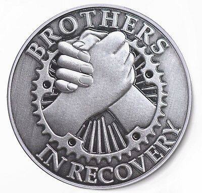 Brothers In Recovery- Brushed Antique Nickel Aa /na Coin