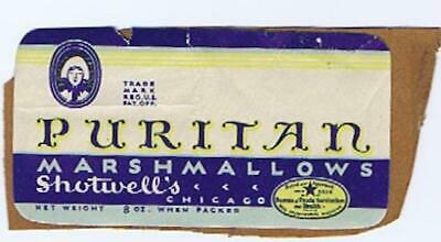 Puritan Marshmallows  Label Shotwell's Chicago Il C63
