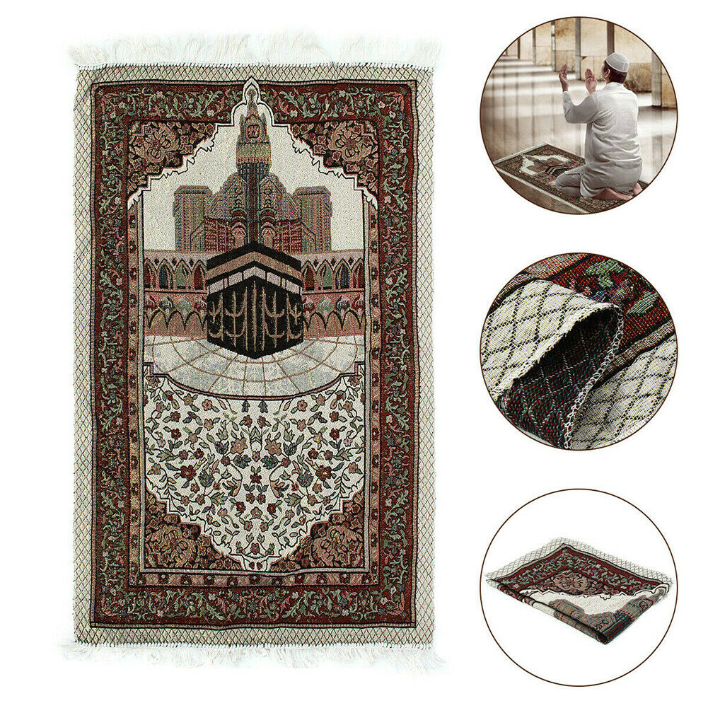 Muslim Prayer Mat Blanket Pad Portable Eid Islamic Janamaz Turkish Rug Carpet Us