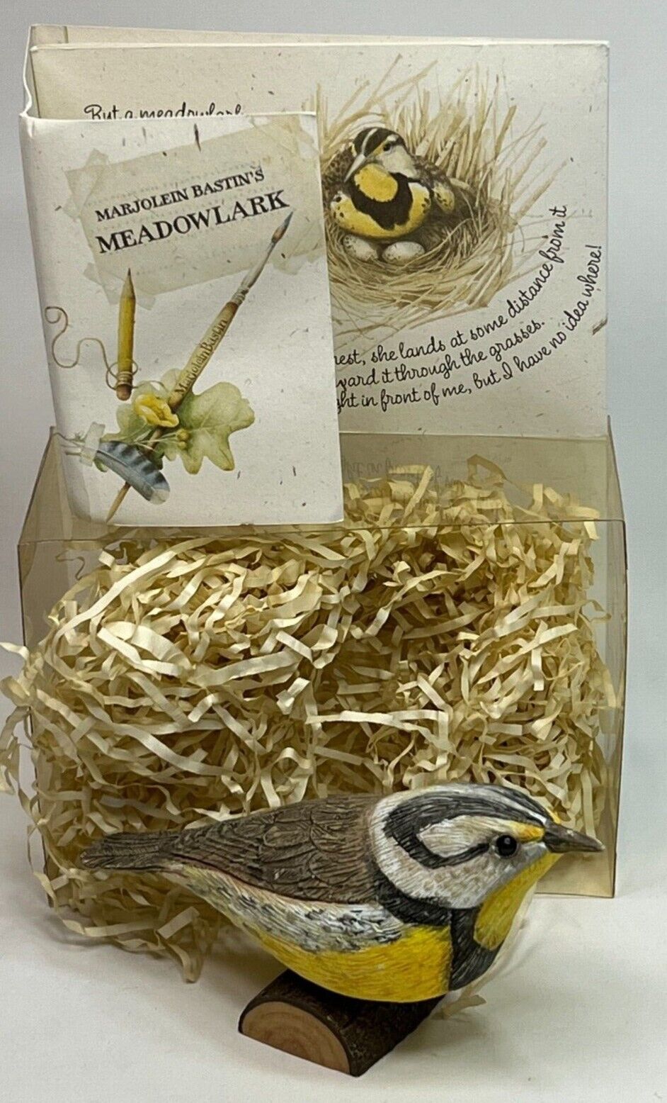 Vintage Marjolein Bastin Meadow Lark Figurine ~ Birds At My Window Collection