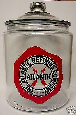 Very Nice Atlantic Refining Co. Glass Counter Jar