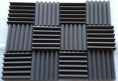 8 Pack Acoustic Foam Tiles   2 X 12 X 12 (charcoal) * Free Shipping