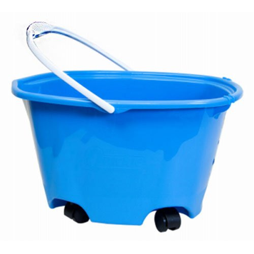 Quickie Ez-glide Multi-purpose Bucket On Wheels, 5-gallon, Blue, For Bathroom/ho