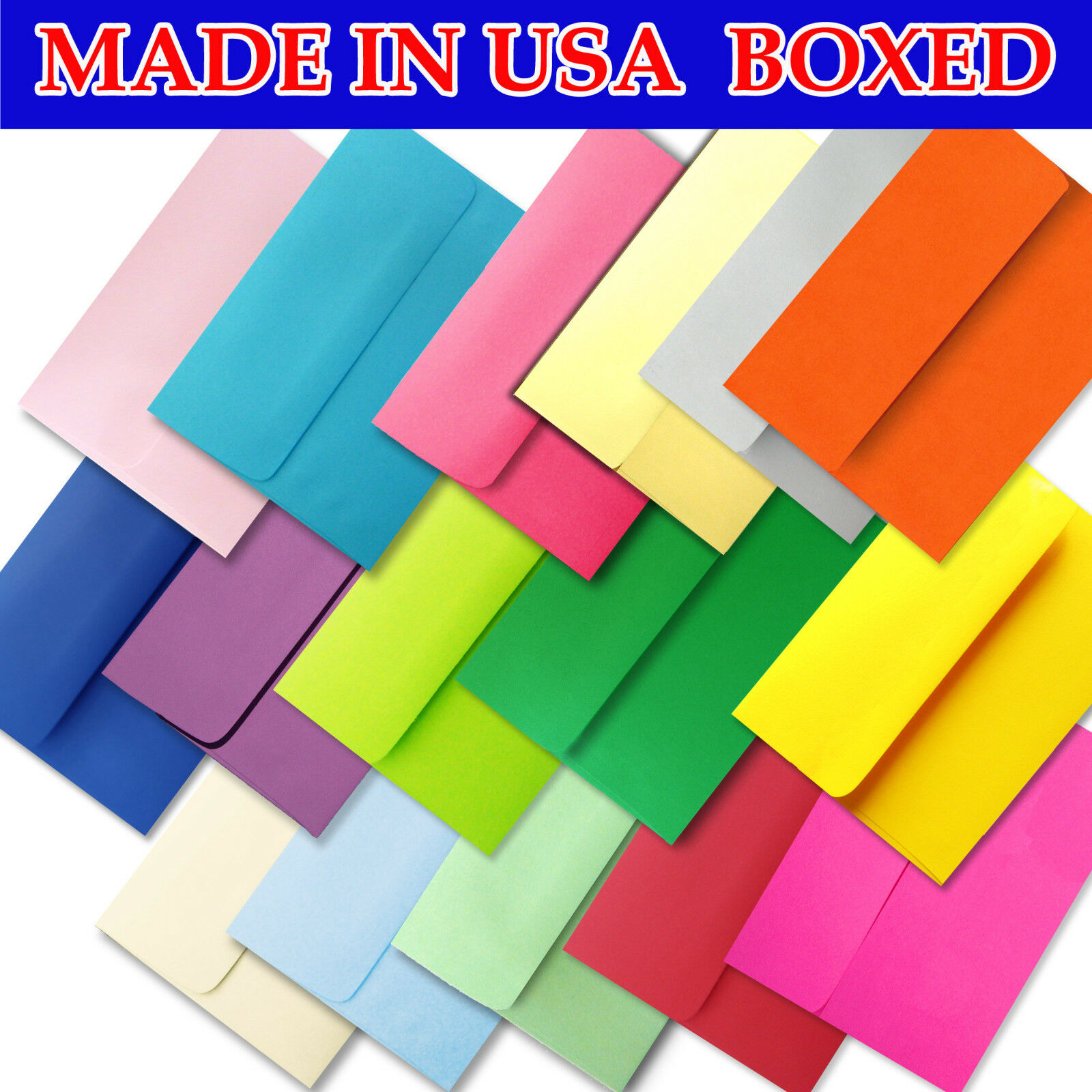 50 Boxed Multi Colored Assorted Envelopes For Response Greeting Cards A2 A6 A7
