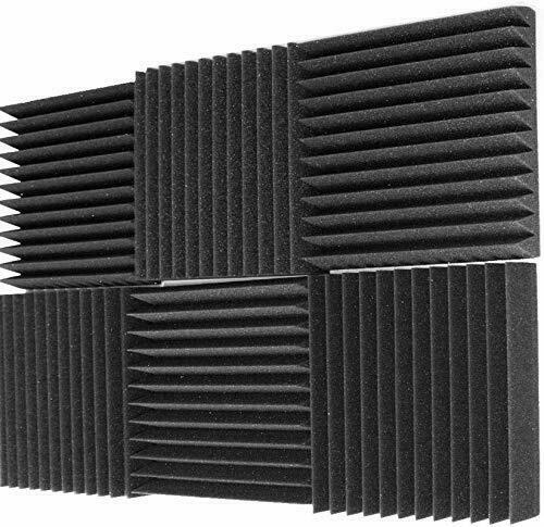 6 Pack Acoustic Panels Studio Foam Wedges 2" X 12" X 12", Charcoal Made In Usa