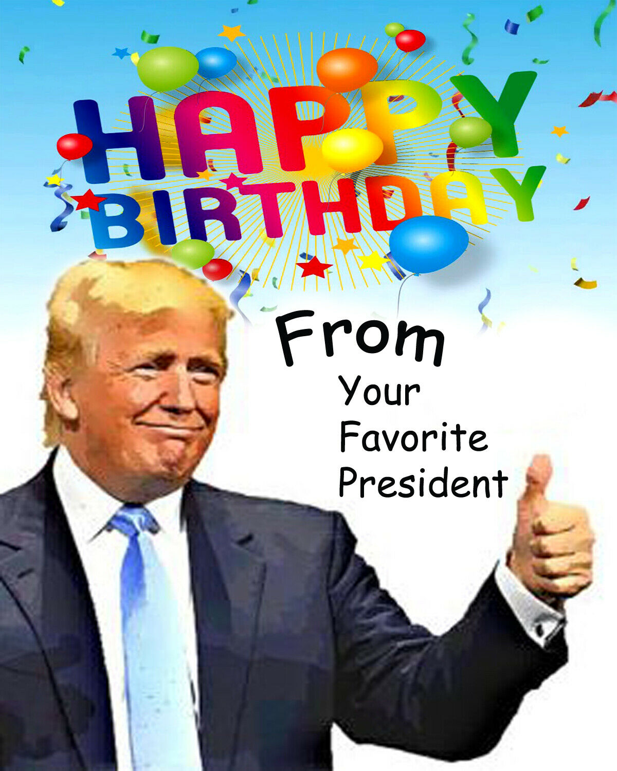President Donald J. Trump Birthday Card