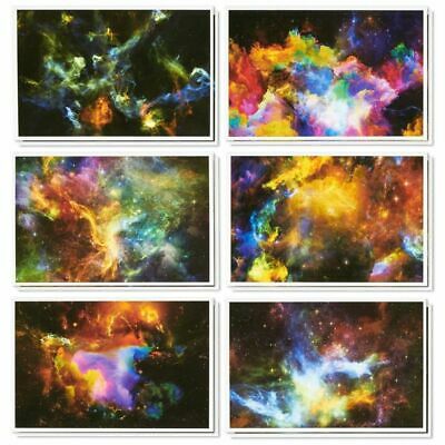 48 Pack All Occasion Greeting Cards Blank Inside W/envelope Cosmic Designs 4"x6"